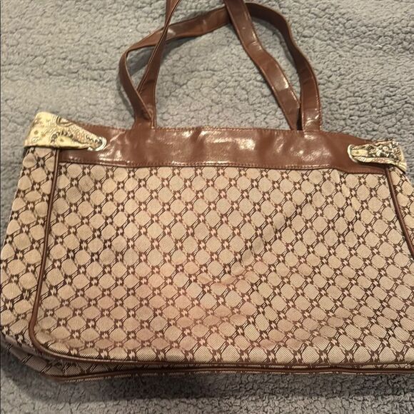 Chadwick’s Brown Patterned Tote Bag Satchel Purse Shoulder Bag Handbag - Picture 5 of 8